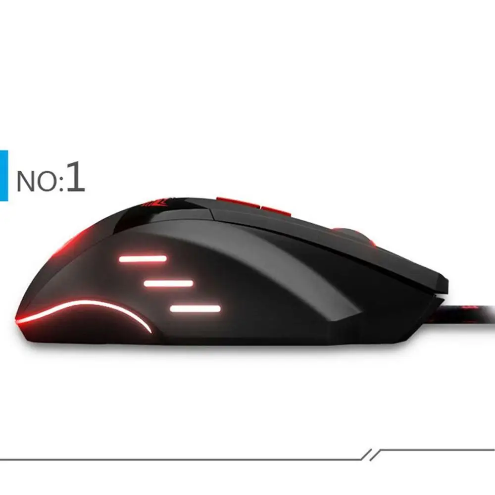8D USB Wired 7-speed Game Mouse Ergonomic Design Mute Colorful Light Gaming Mouse