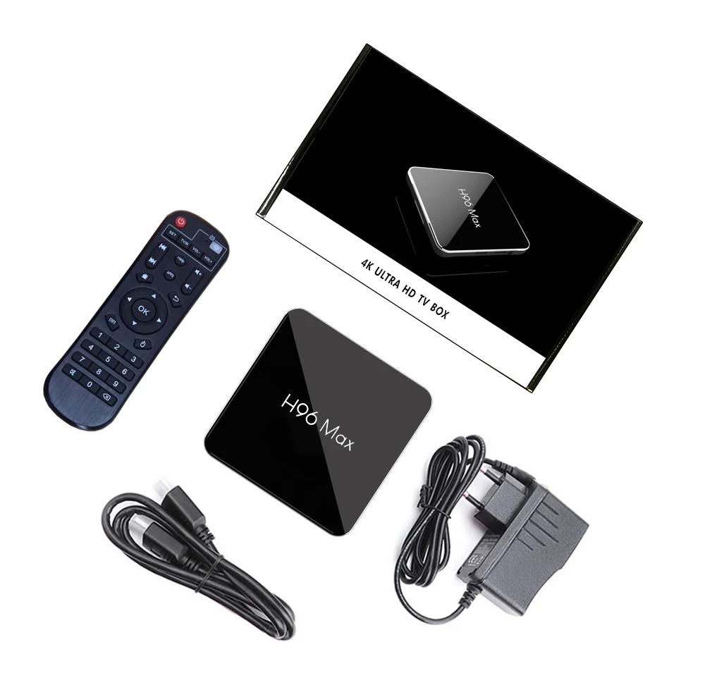 H96 MAX X2 4K медиаплеер H.265 Amlogic S905X2 Android tv Box Android 9,0 Mart телеприставка для IP ТВ Поддержка голосового управления