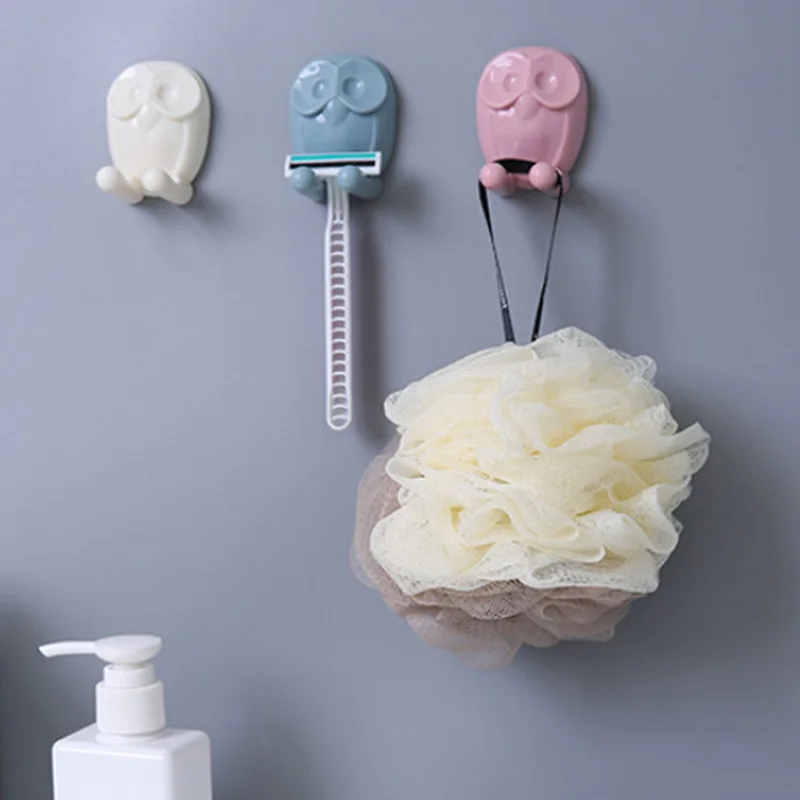 

Simple owl hook kitchen sticky hook sticky hook toothbrush holder cartoon socket plug storage hook sticky