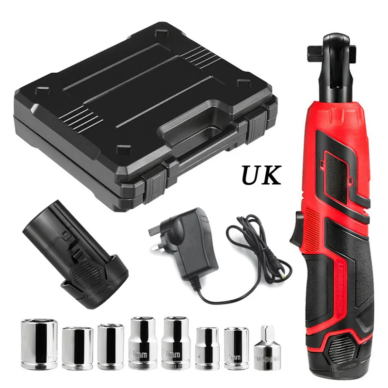 

Cordless Electric Wrench 3/8 Inch Ratchet Wrench 12V Power Tool Kit With Sockets brand new tools practical