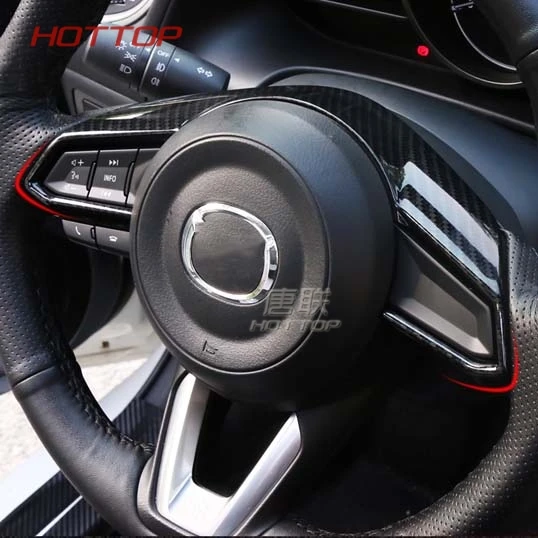 Для Mazda CX-5 CX5 CX 5 KF 2nd Gen декоративная накладка на руль, наклейки для автомобиля из АБС-пластика
