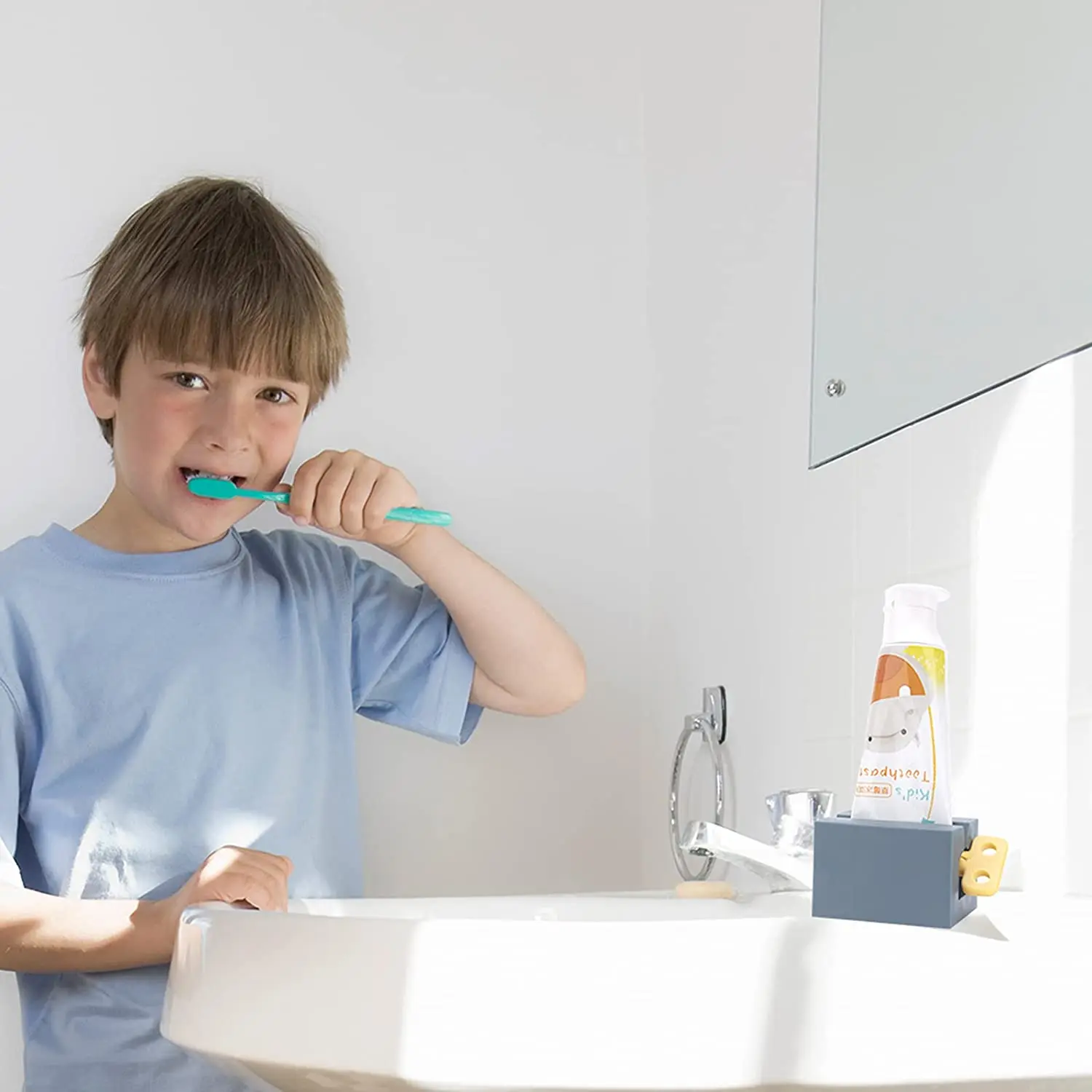 soporte para pasta de dientes tubo rodante exprimidor de pasta de dientes con asas esmeriladas ahorra pasta de dientes y cremas 4 exprimidores de pasta de dientes 4 colores 