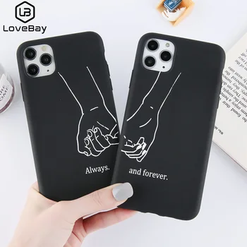 

Lovebay Funny Couples Love Heart Phone Case For iPhone 11 Pro Max X XS XR Xs Max Soft TPU Simple Cover For iPhone 6 6s 7 8 Plus