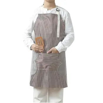 

3 color apron Durable Reusable Waterproof Striped Print Home Kitchen Apron
