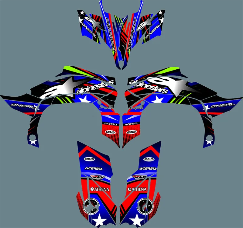 Персонализированные графические наклейки для мотоцикла 3M Yamaha YFZ450R YFZ 450 R 450R 2009 2010