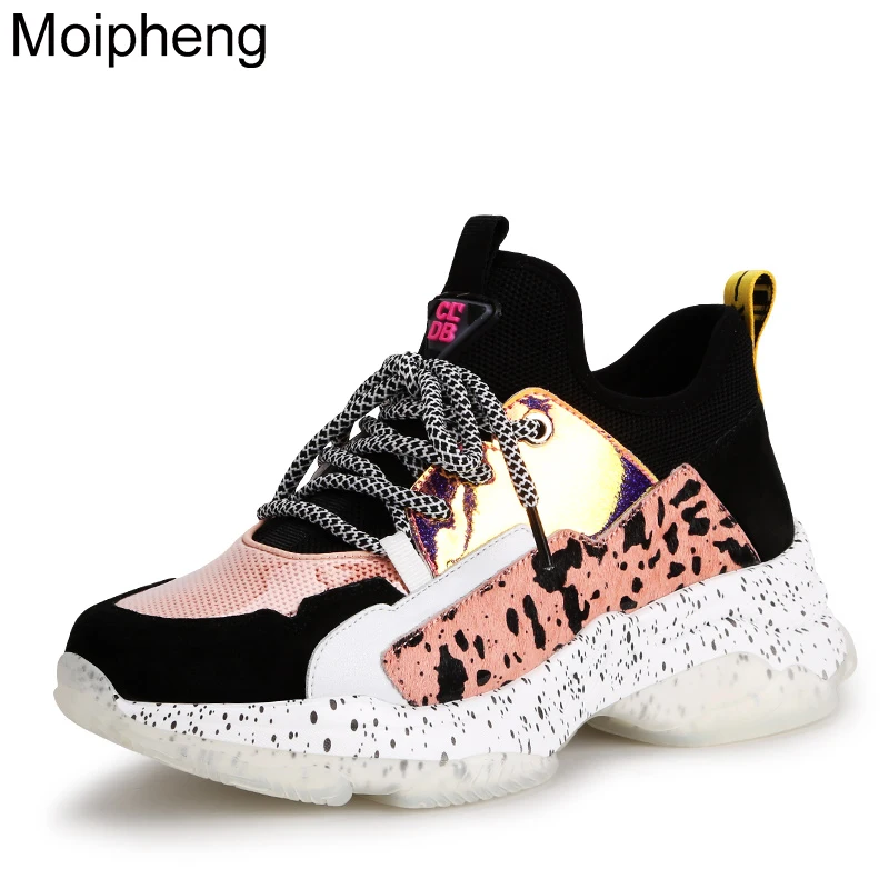 Кроссовки Moipheng женские на платформе Повседневная дышащая мягкая обувь без