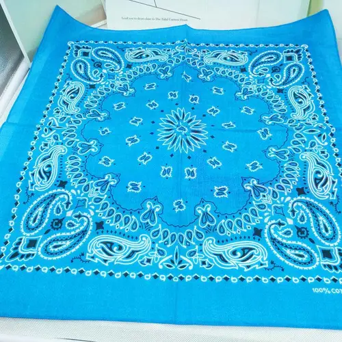 New Fashion Hip Hop 100% Cotton Bandana Square Scarf 55cm*55cm Black Red Paisley Headband Printed For Women/Men/Boys/Girls - Image 57