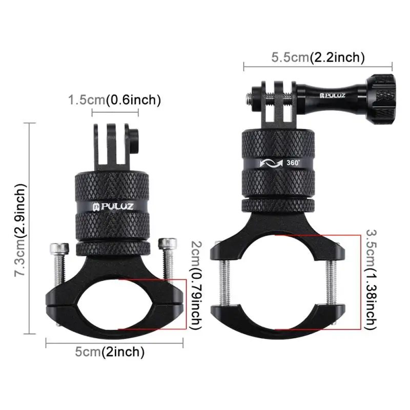 360 Degree Rotation Bike Aluminum Handlebar Adapter Mount With Screw For GoPro For OSMO Action Other Action Cameras Stand 360 Degree Rotation Bike Aluminum Handlebar Adapter Mount With Screw For GoPro For OSMO Action Other Action Cameras Stand