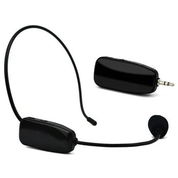 

Uhf Wireless Microphone Professional 2 in 1 Handheld Head-Wear Mic Voice Amplifier for Speech Teaching