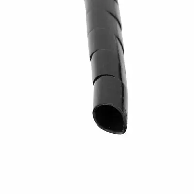 Silicone tube 5mm Flexible Spiral Tube Cable Wire Wrap Computer Manage Cord Black 5 Meter