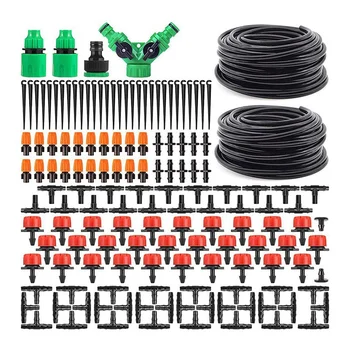 

148Pcs Garden Automatic Drip Irrigation Set,30M Adjustable Mini DIY Irrigation Kit,1/4 Inch Heavy Duty Tube Watering Kit