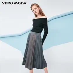 Vero Moda 2019 Новое поступление Boothals с открытыми плечами в клетку