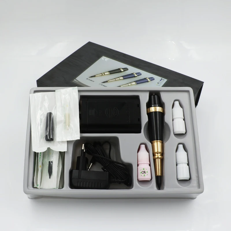 

New Arrival Taiwan G-9410 Permanent Makeup Machine Pen Kits With Battery case Tattoo Power Supply For Tattoo Eyebrow Lip