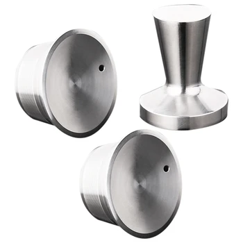 

Reusable Stainless Steel Refillable Coffee Capsule Coffee Tamper Reusable Coffee Coffeeware for Gusto Coffee Filter Cup