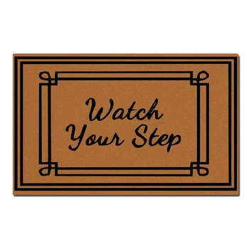 

Custom Made Doormat Entrance Floor Mat Watch Your Step Funny Door Mat Indoor Outdoor Decorative Doormat Welcome Mat