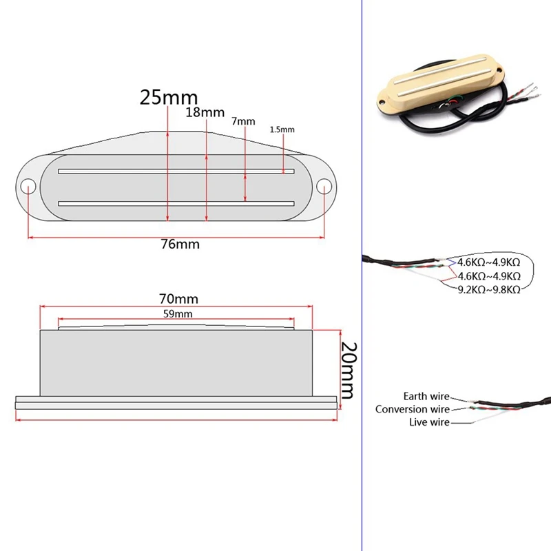 HOT-3Pcs двухрельсовый хамбакер хамбакинг звукосниматели для Fender Stratocaster St Strat для Gibson Les Paul электрогитара часть желтая