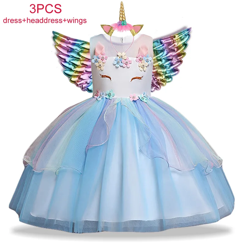 Carnival Unicorn Dress Easter Princess Dress Kids Dresses For Girls Costume Children Birthday Dress Wedding Dress Vestidos 2-10 cheap baby dresses Dresses