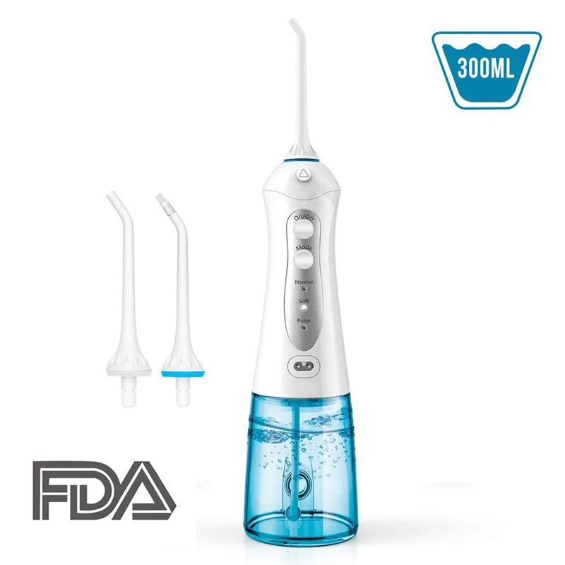 Blue Standard Ирригатор для полости рта deston T20 портативный беспроводной водный Флоссер FDA принимается 300 мл IPX7 3-режим с 3 струйными наконечниками ирригатор для путешествий - Цвет: Blue Standard