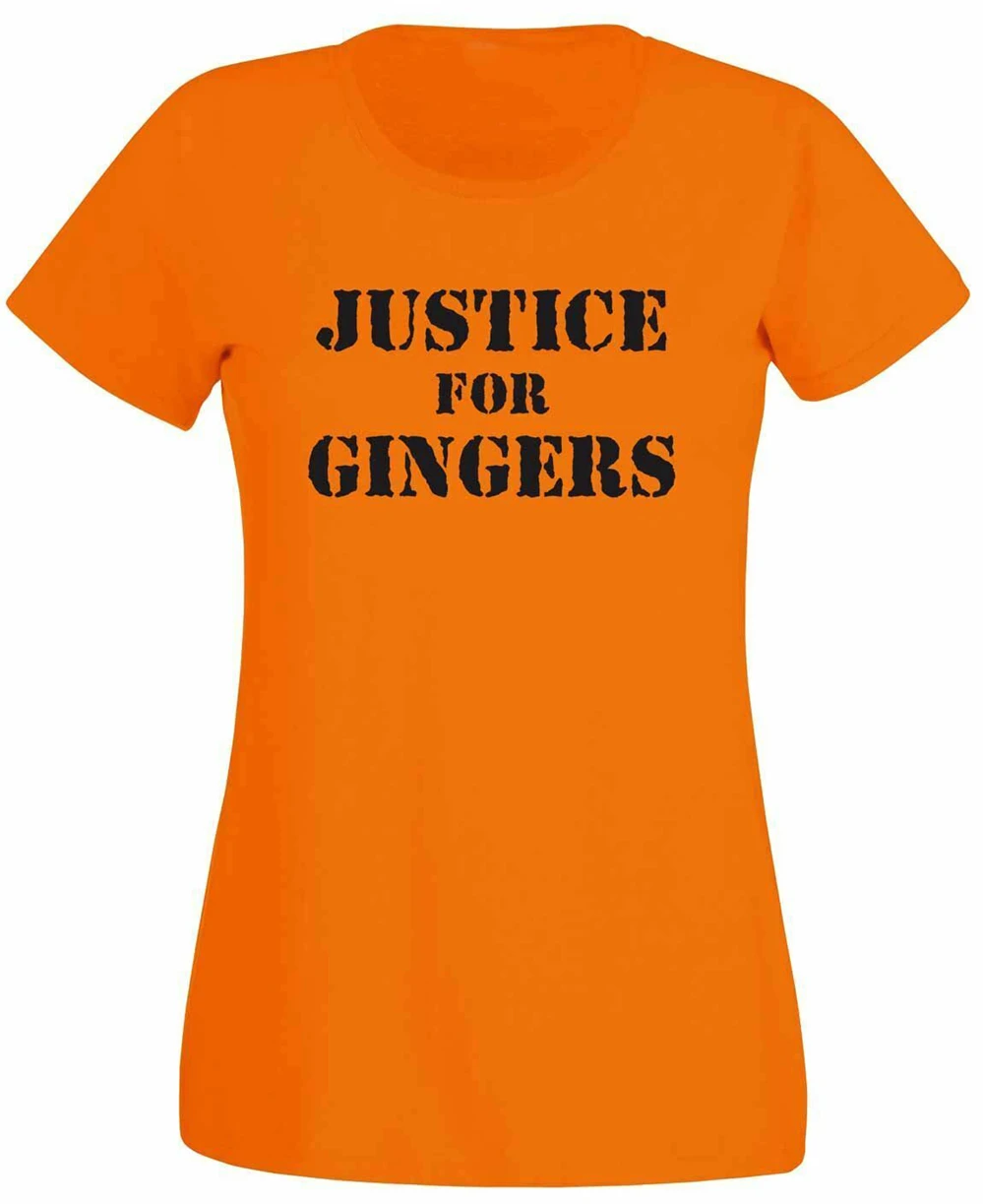 Женская футболка Justice For Gingers мужская и женская с красной головкой морковкой