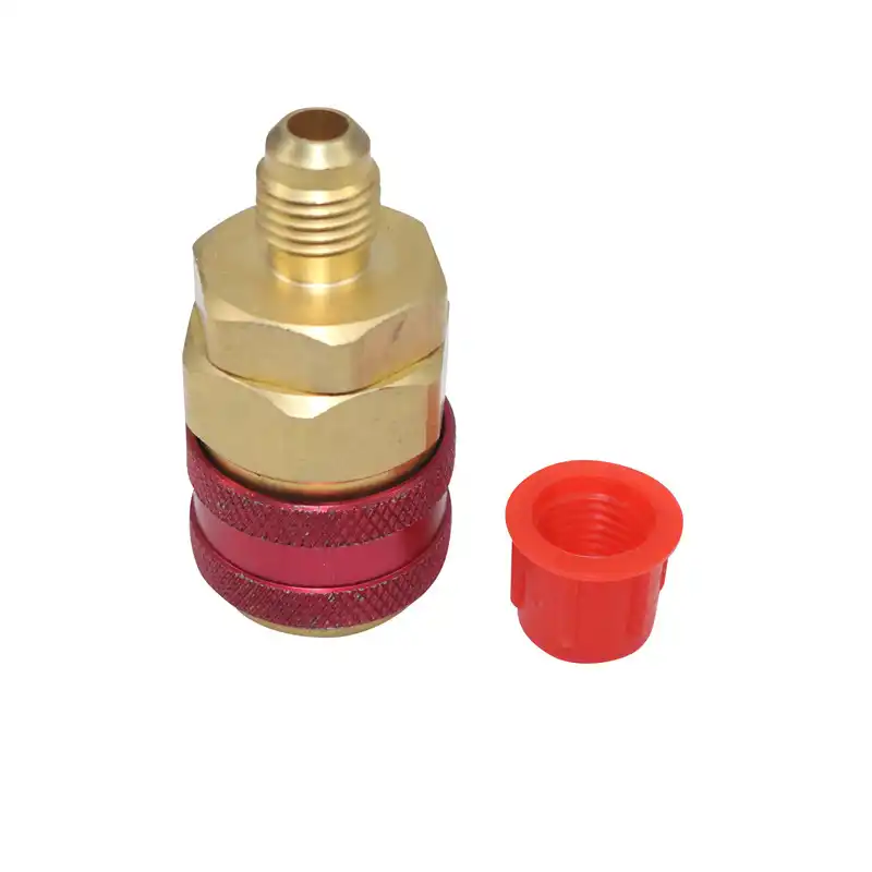 Acouto Pair of R134a Car Air Condition Fluoride Joints Quick Couplers Connectors for Refrigerant R134a