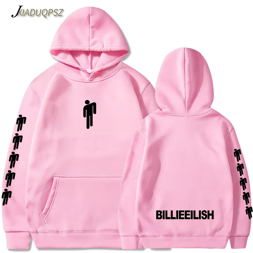 Billie Eilish толстовка женская с длинным рукавом Eilish Merch Lothse унисекс пуловеры нарядная толстовка с капюшоном топы Dropshop женские тонкие пальто - Цвет: WM23-27 Pink