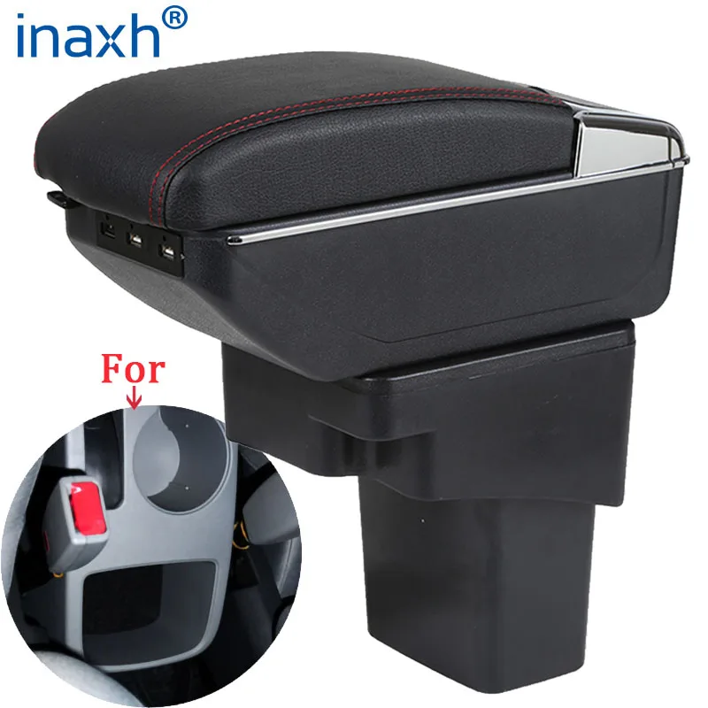 

For Hyundai SOLARIS Armrest 2013 2014 2015 2016 Retrofit parts Car Armrest box Storage box car accessories Interior with USB LED