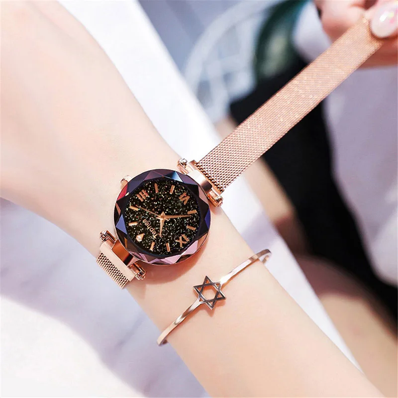 Luxury Women Watches Magnetic Starry Sky Female Clock Quartz Wristwatch Fashion Ladies Wrist Watch reloj mujer relogio feminino (4)
