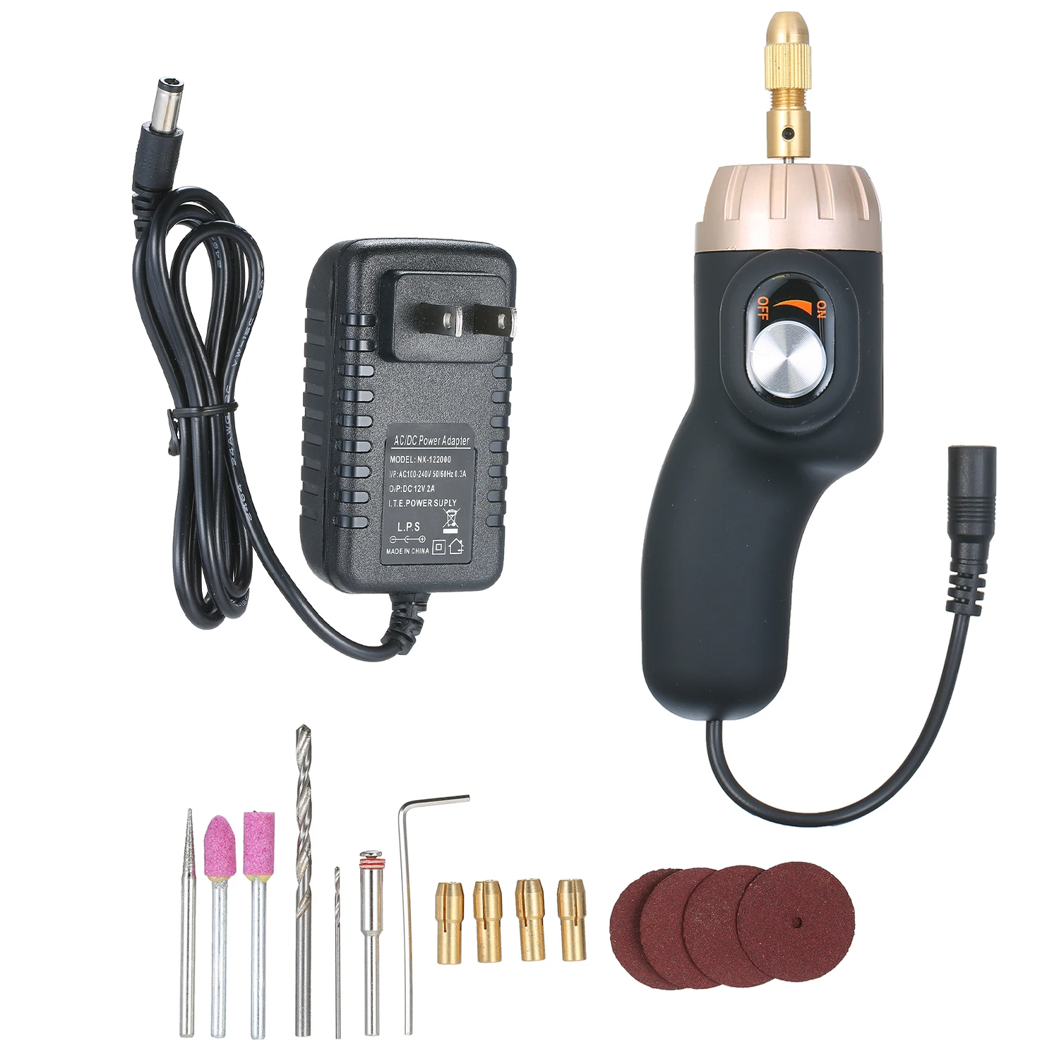 Electric Rotary Engraving Tool 24W Adjustable Speed Polisher DIY Cutting Polishing with 10pcs Accessory Kit | Инструменты