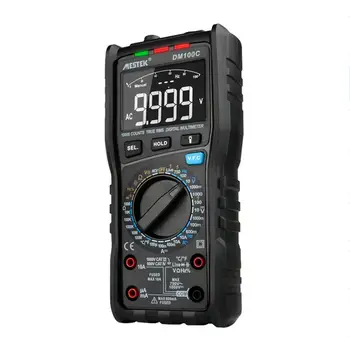 

MESTEK DM100C True-RMS Digital Multimeter Button 10000 Count With Analog Bar Graph AC/DC Voltage Ammeter Current Ohm manual/auto