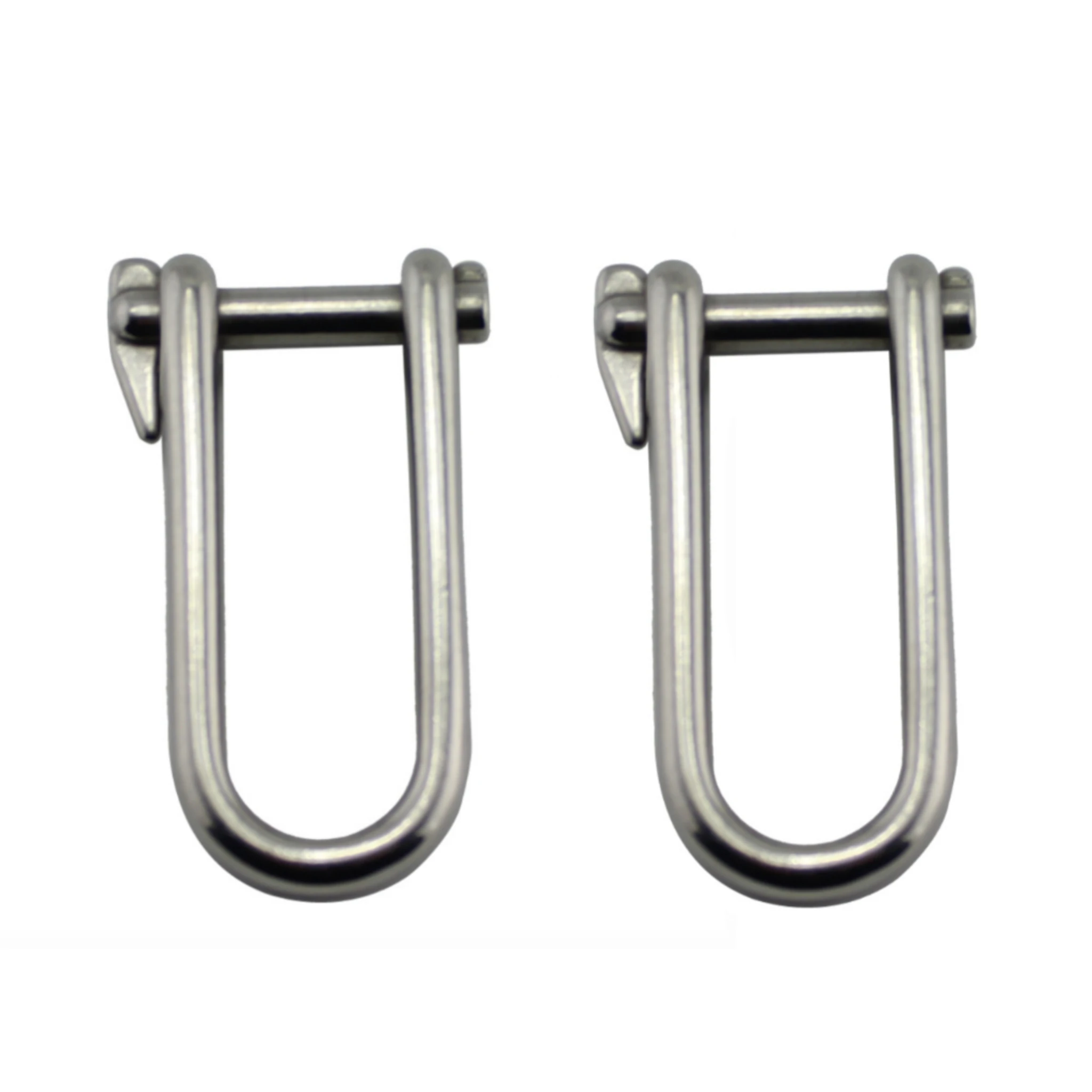 ISURE MARINE 2PCS Stainless steel 316 Key Pin Shackle Hardware Rigging 5/6/8mm 2pcs marine stainless steel 60mm boat door stud closet catch furniture cabinet door dual ball roller catch latch hardware