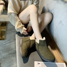 Новинка; женская прогулочная обувь; теплые зимние ботинки с Плюшевым Мехом для девочек; женская обувь на платформе с круглым носком; женская обувь на плоской подошве; botas mujer Zapatos