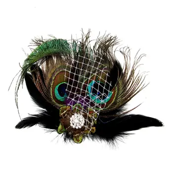 

Peacock Feather Rhinestones Bridal Wedding Hair Clip Head Pin Hairpin gift (Gorgeous)