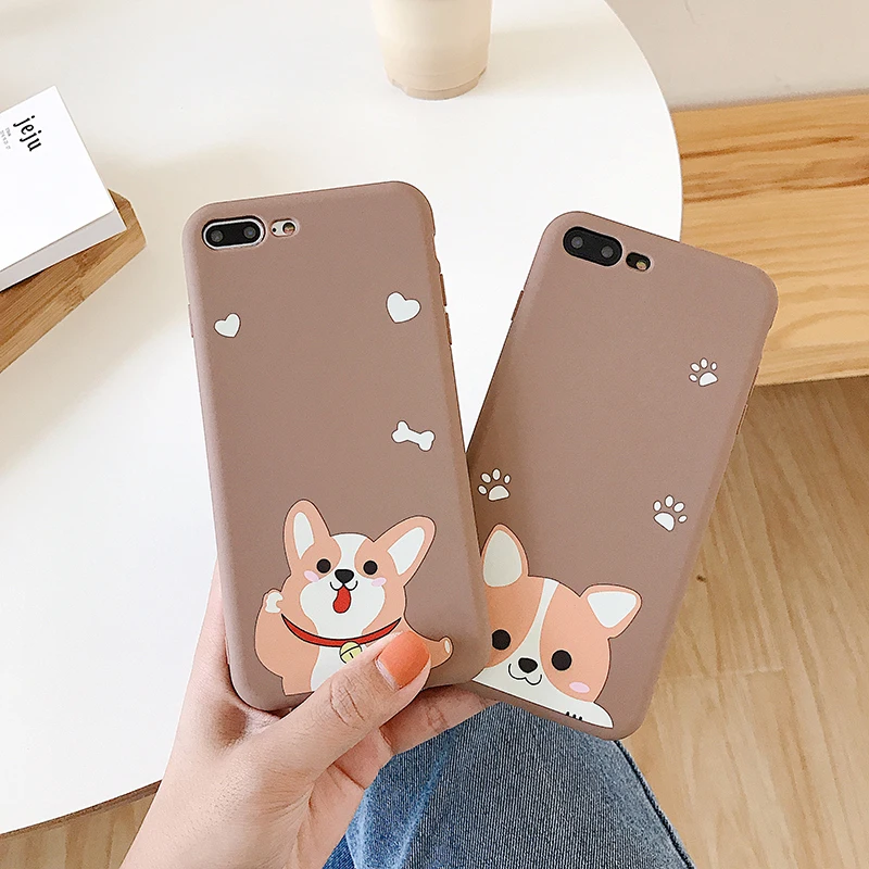 Чехлы для телефонов iPhone 11Pro Max X 7 8 6 6S Plus 11 мультяшная собака корги мягкая задняя крышка для iPhone 11 Pro XS Max XR чехол Coque