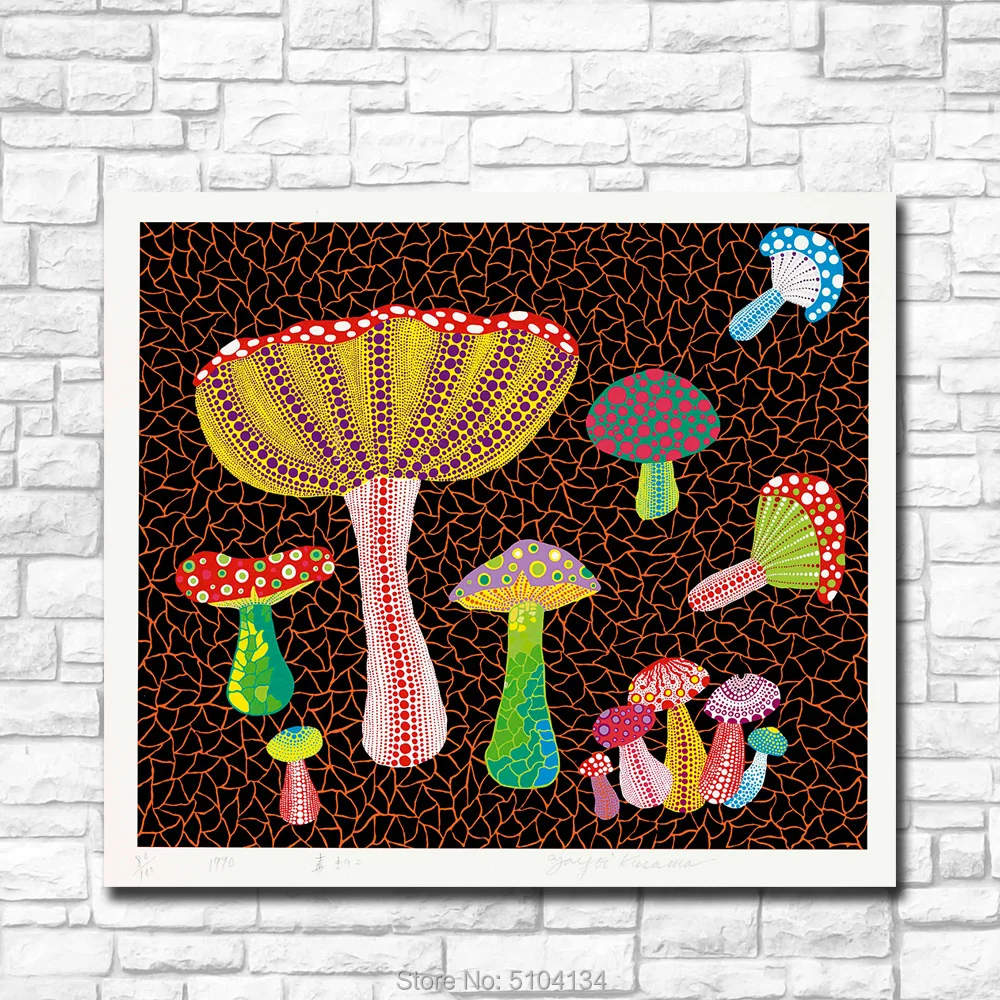 Мода настенное искусство Kusama Yayoi toadstools картина для гостиной украшение дома