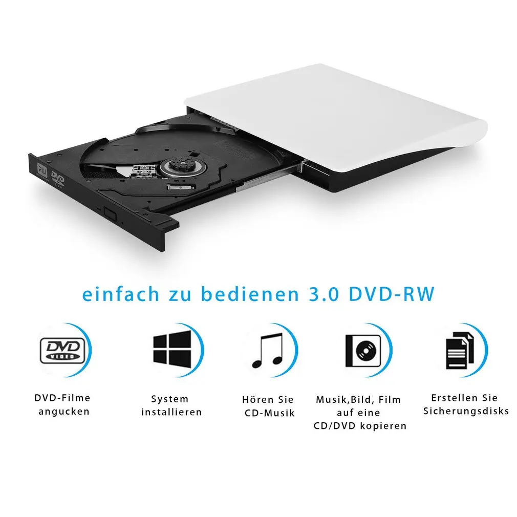 USB 3,0 внешний DVD/CD/VCD горелки высокоскоростной тонкий внешний USB 3,0 DVD горелки Привод DVD-ROW CD-RW