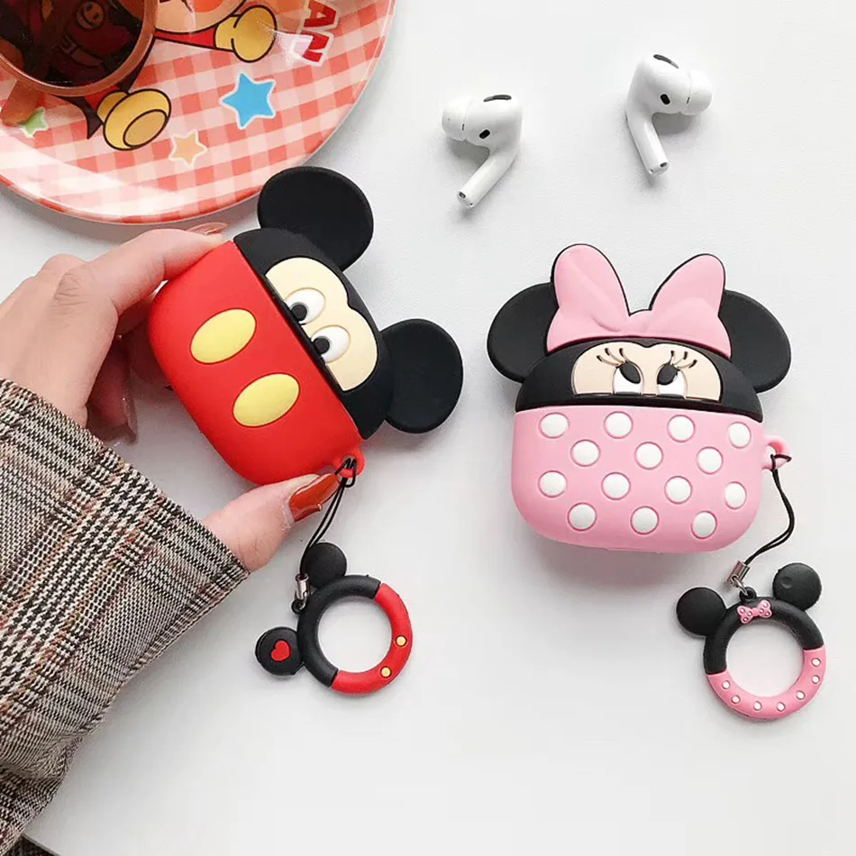 3D Earphone Case For Airpods Pro Case Silicone Stitch Cat Cartoon Headphone/Earpods Cover For Apple Air pods Pro 3 Case Keychain
