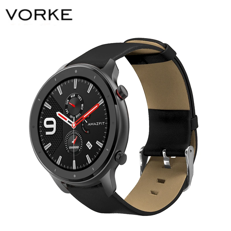 Vorke сменный ремешок из натуральной кожи браслет 22 мм для Xiaomi Huami Amazfit GTR 47 |