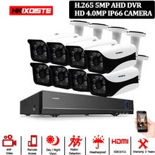 HKIXDISTE HD AHD 5MP DVR HD 2592P In/наружная система камер домашней безопасности 8CH CCTV видеонаблюдения DVR комплект AHD 4MP камера комплект