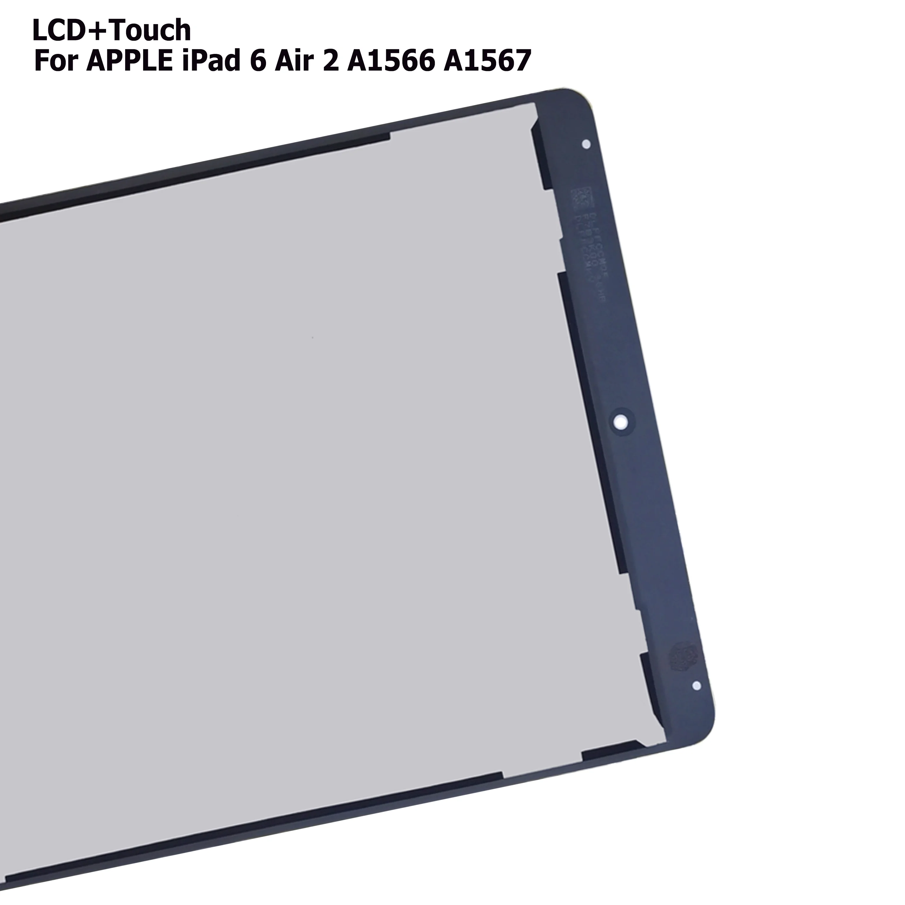 Touch glass screen and LCD assembled black Apple Ipad 6 or ipad air 2