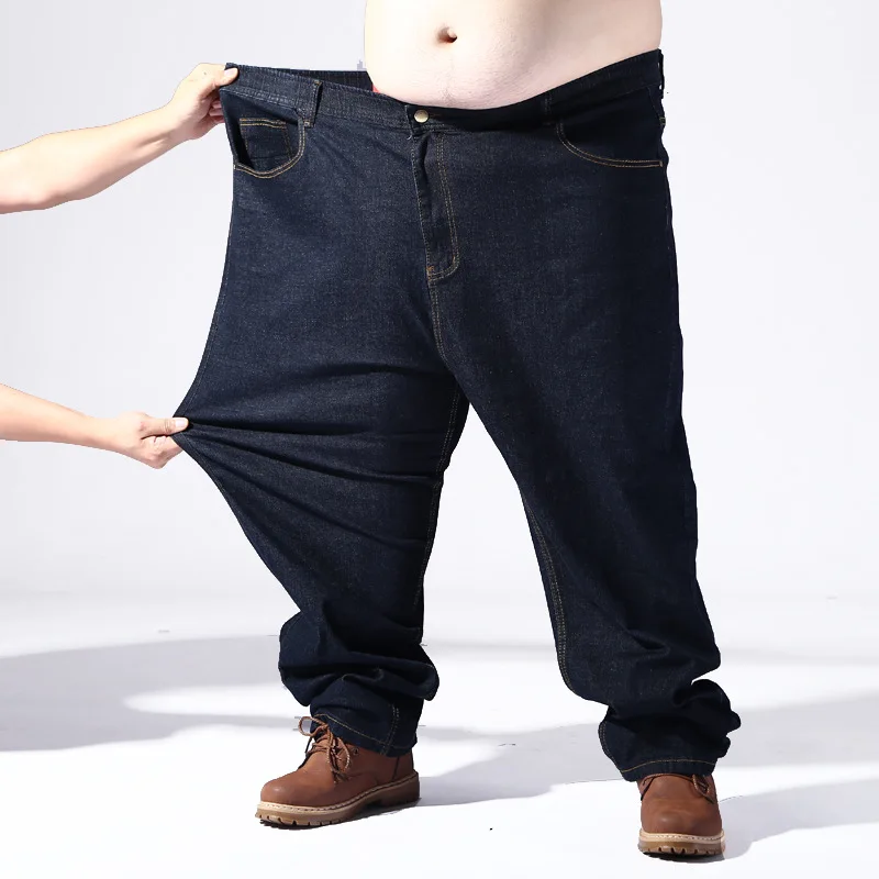 Big Size Blue Jeans  5XL 6XL 7XL 8XL Black Extra Large Clothes Oversize Mens Trousers Elastic Stretch Denim  Male Brand Pants 4