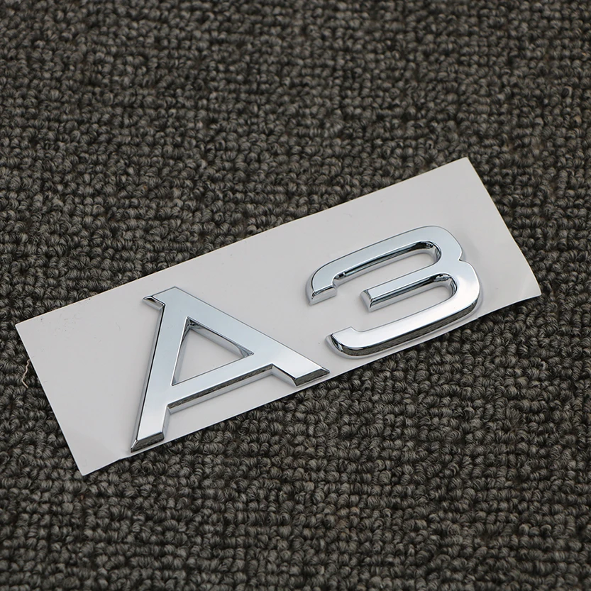 Rear Trunk Emblem Logo Badge Sticker For Audi A3 A4 A5 A6 A7 A8 Q3 Q5 Q7 3.2 3.0T 2.0T 4.2 2.4 3.6 car window stickers Car Stickers