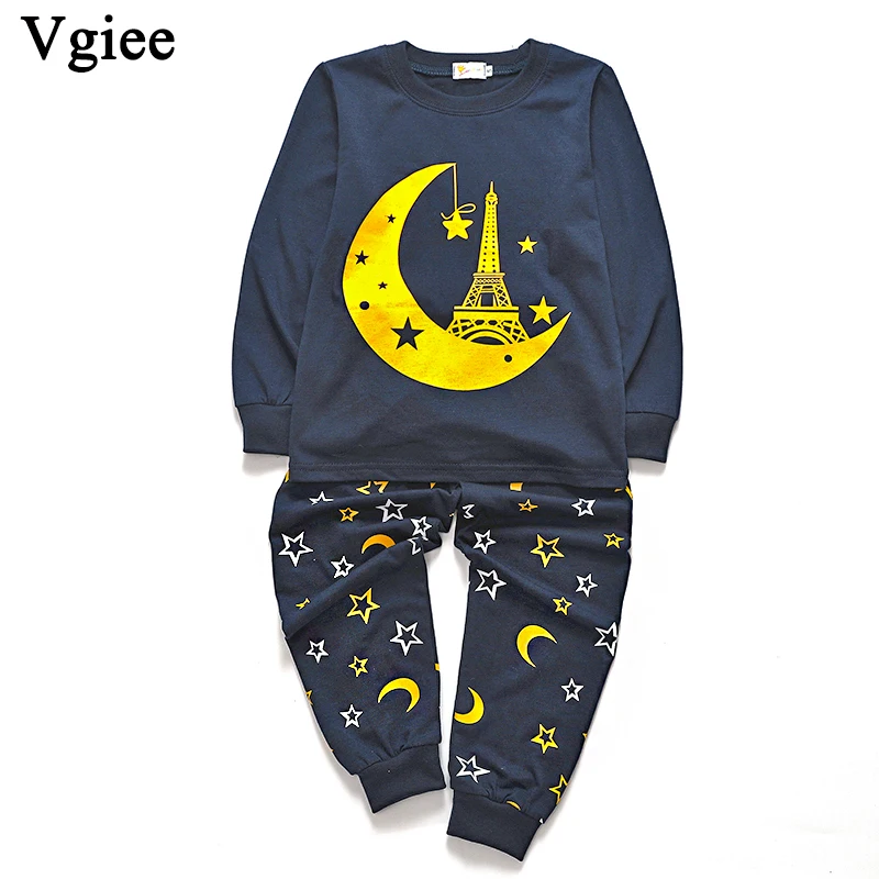 

Vgiee Kids Clothes Cotton Full Cartoon for Star Moon O-Neck Children Clothes Boy Set 2019 Fall Winter Outfits Clothes CC198