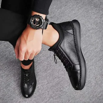 

Men ShoesShoes Men's British Style Business Shoes Winter Lace Up Male Loafers Sneakers Black Walking Footwear