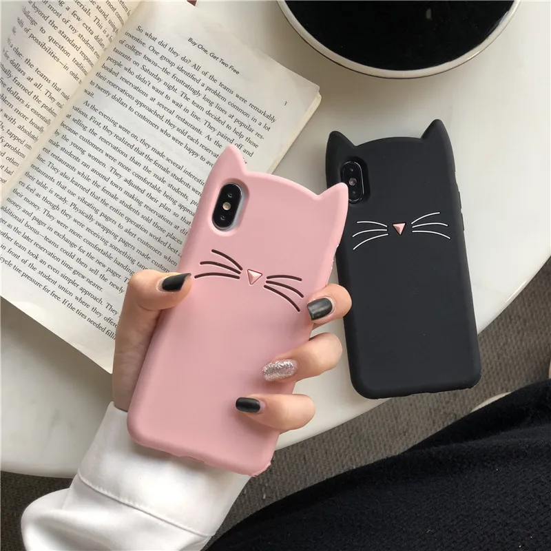 3D блеск бородатый Кот силиконовый чехол для телефона для samsung Galaxy A9 A750 A6 A8 плюс J6 J8 S8 S9 S10