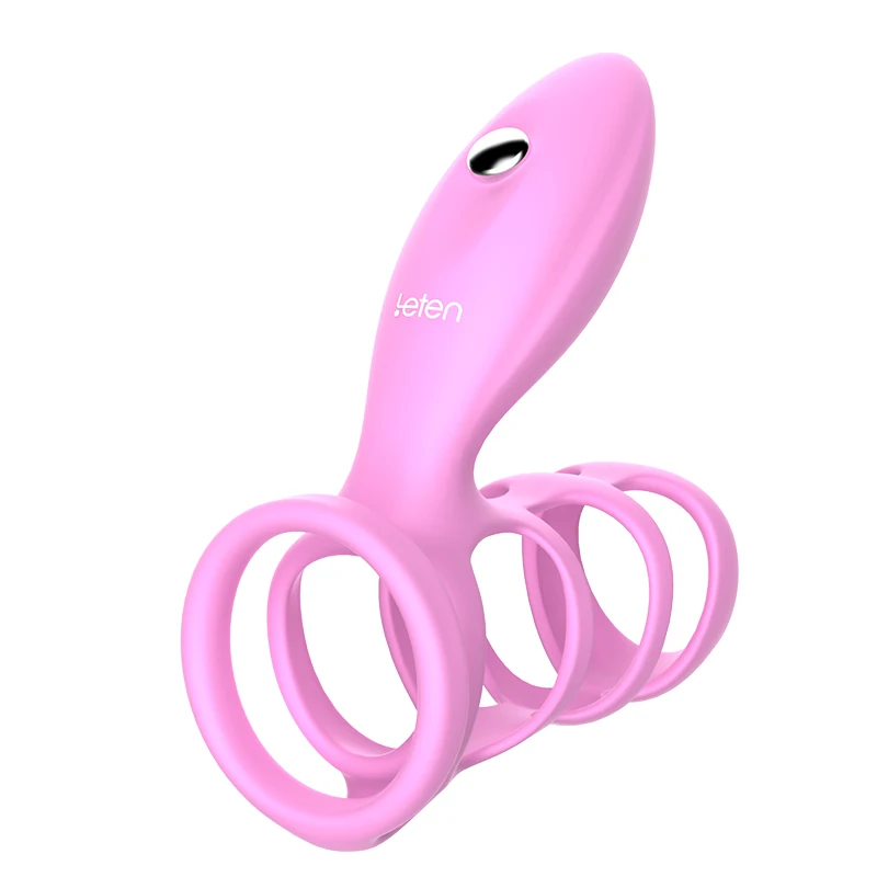 Cock Penis Trainer Vibrating Ring Vibrator Sex for Men Delayed Ejaculation Stimulate Anal Clitoris Sex Toys for Couples