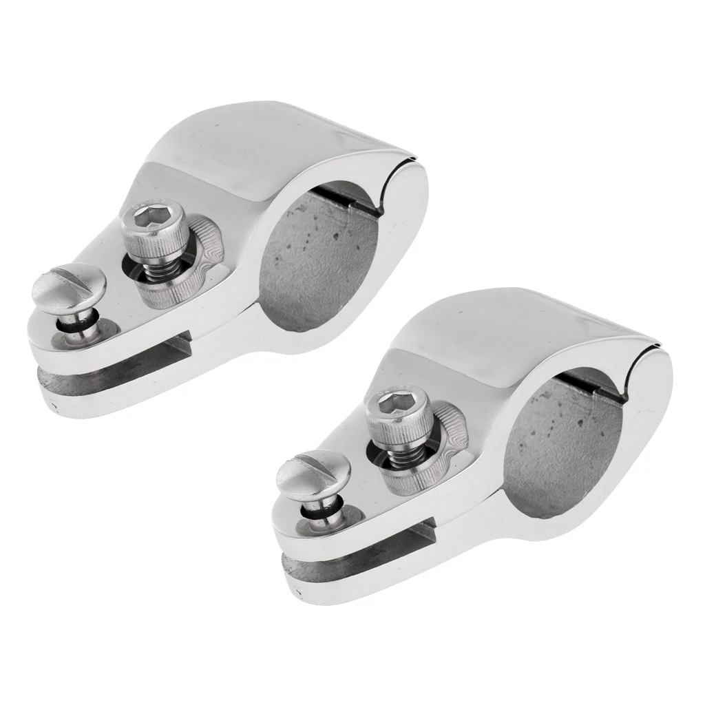2pcs 316 Stainless Boat Bimini Top Hinged Jaw Slide 7/8 inch 22mm