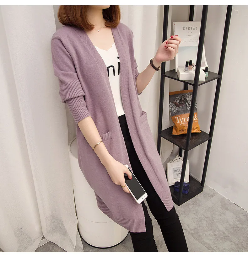 

The new 2019 Long Cardigan Female 2019 Autumn Winter Women Long Sleeve Cardigan Sweater Knitted Cardigans For Women Jacket Tops