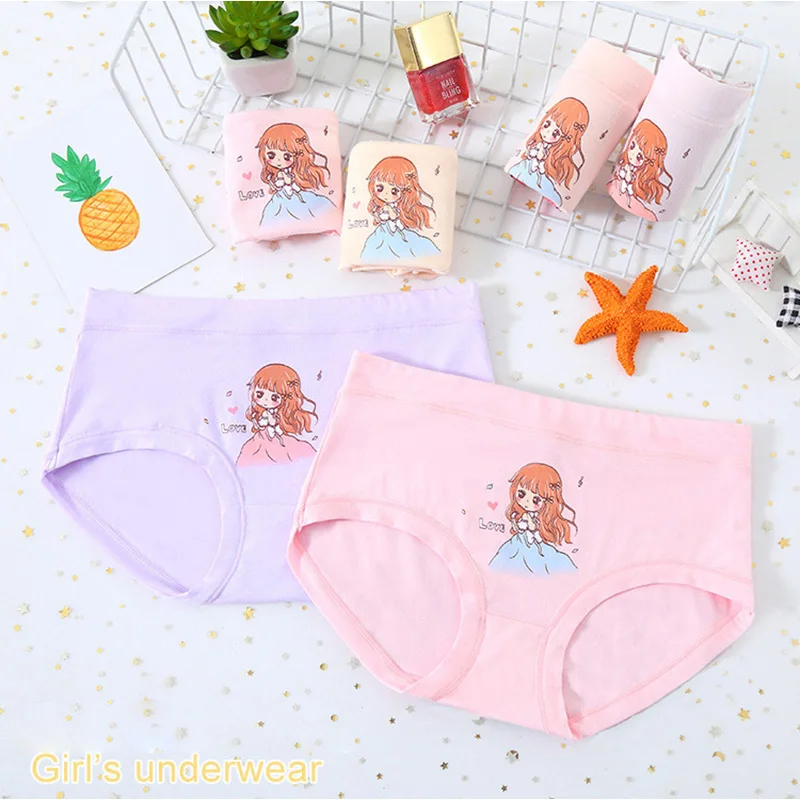 

4Pcs/lot Girls Underwear Cartoon Briefs Soft Children Cotton Modal Cute Printing Panties Kids Boxers Short Underpants 2T-10T