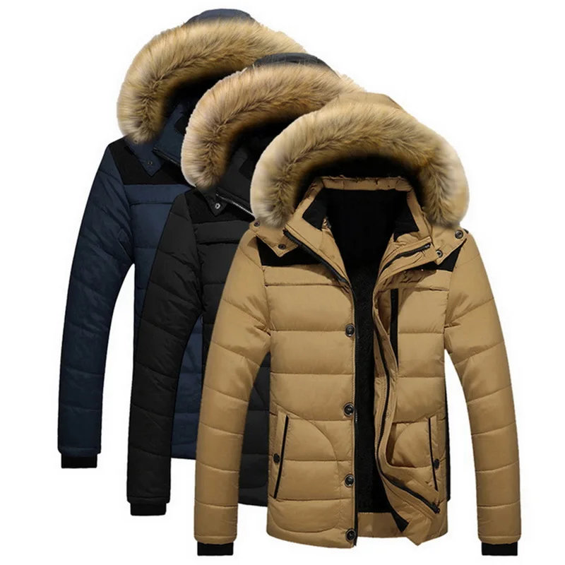

Sfit 2020 New Style Winter Jackets Men's Coats Male Parkas Casual Thick Outwear Hooded Fleece Jackets Warm Overcoats Fit