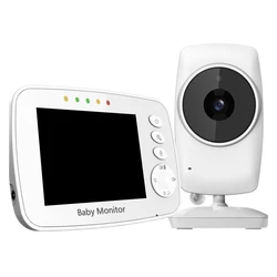 Monitor de vídeo do bebê com câmera e áudio, zoom remoto da inclinação da bandeja, câmera do monitor 3.2 Polegada tela lcd plugue da ue